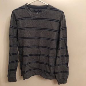 Men’s Gray Tommy Hilfiger Striped Sweatshirt